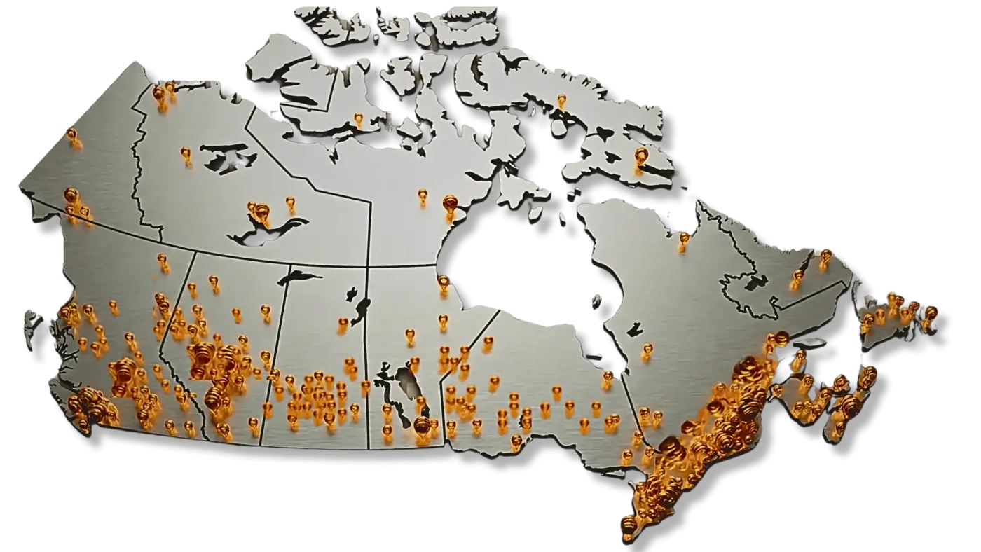 Canada funding coverage map